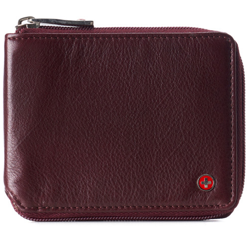 Alpine Swiss Logan Zipper Bifold Wallet | All-Around Zip Closure